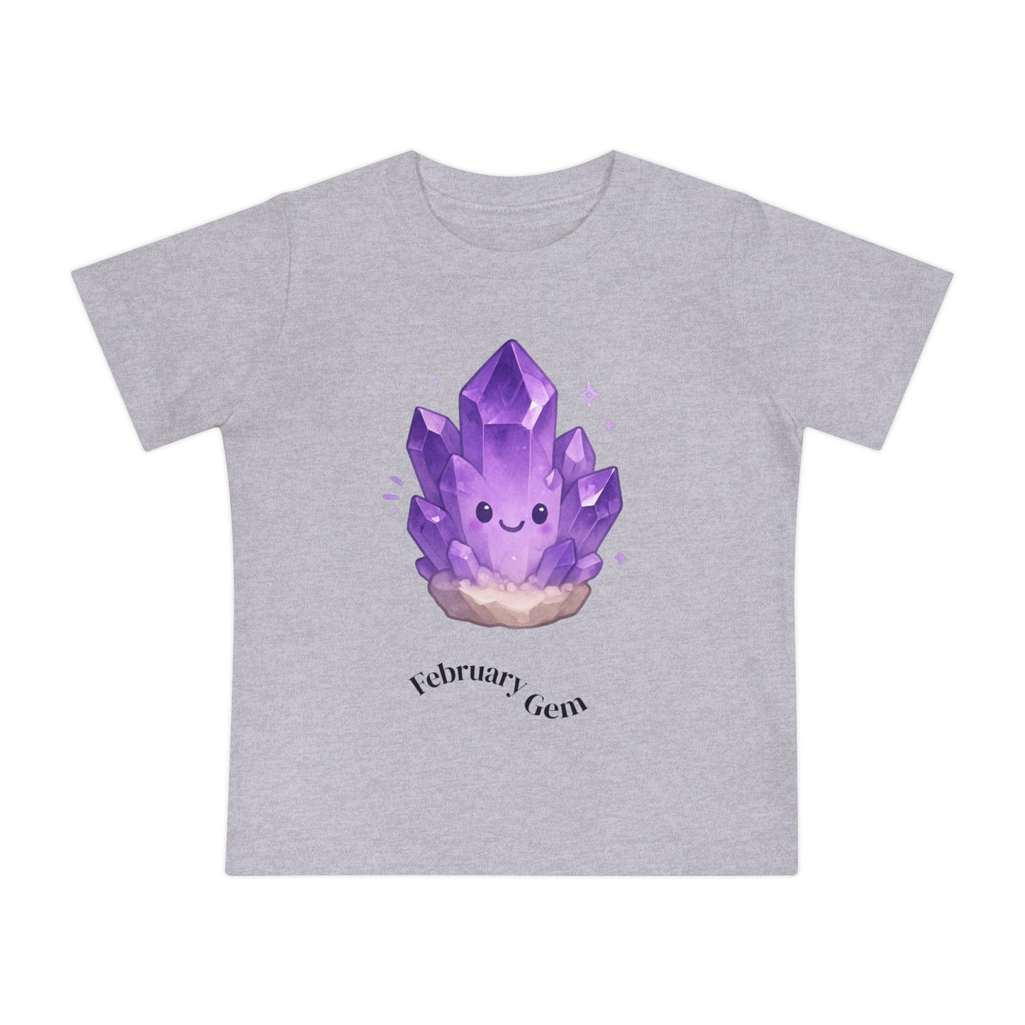 Baby February Birthstone Amethyst Tee - Peace, Courage, Stability