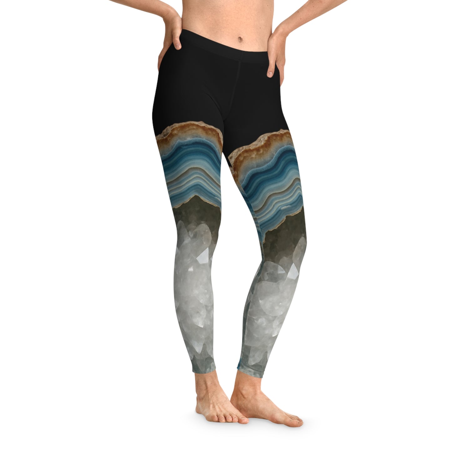 Crystal Agate Soft Stretchy Leggings - Trendy Yoga, Lounge Wear