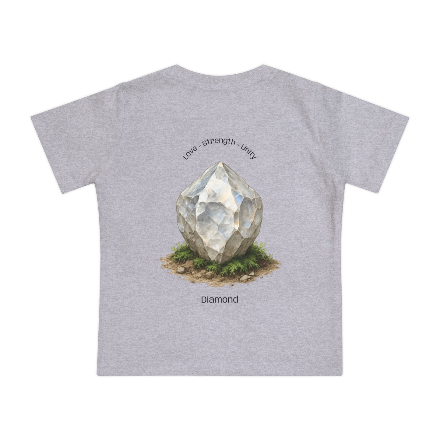 Baby April Birthstone Diamond Tee - Love, Strength, Unity