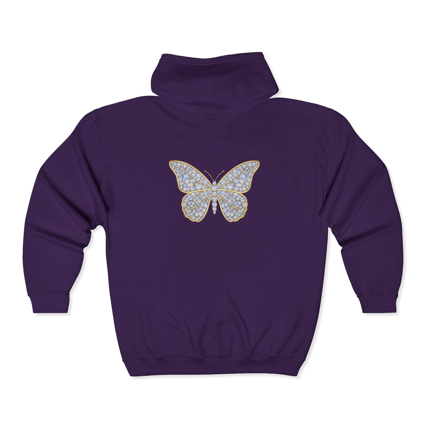 June Moonstone Zip Sweatshirt Butterfly - Balance, Hope, Abundance