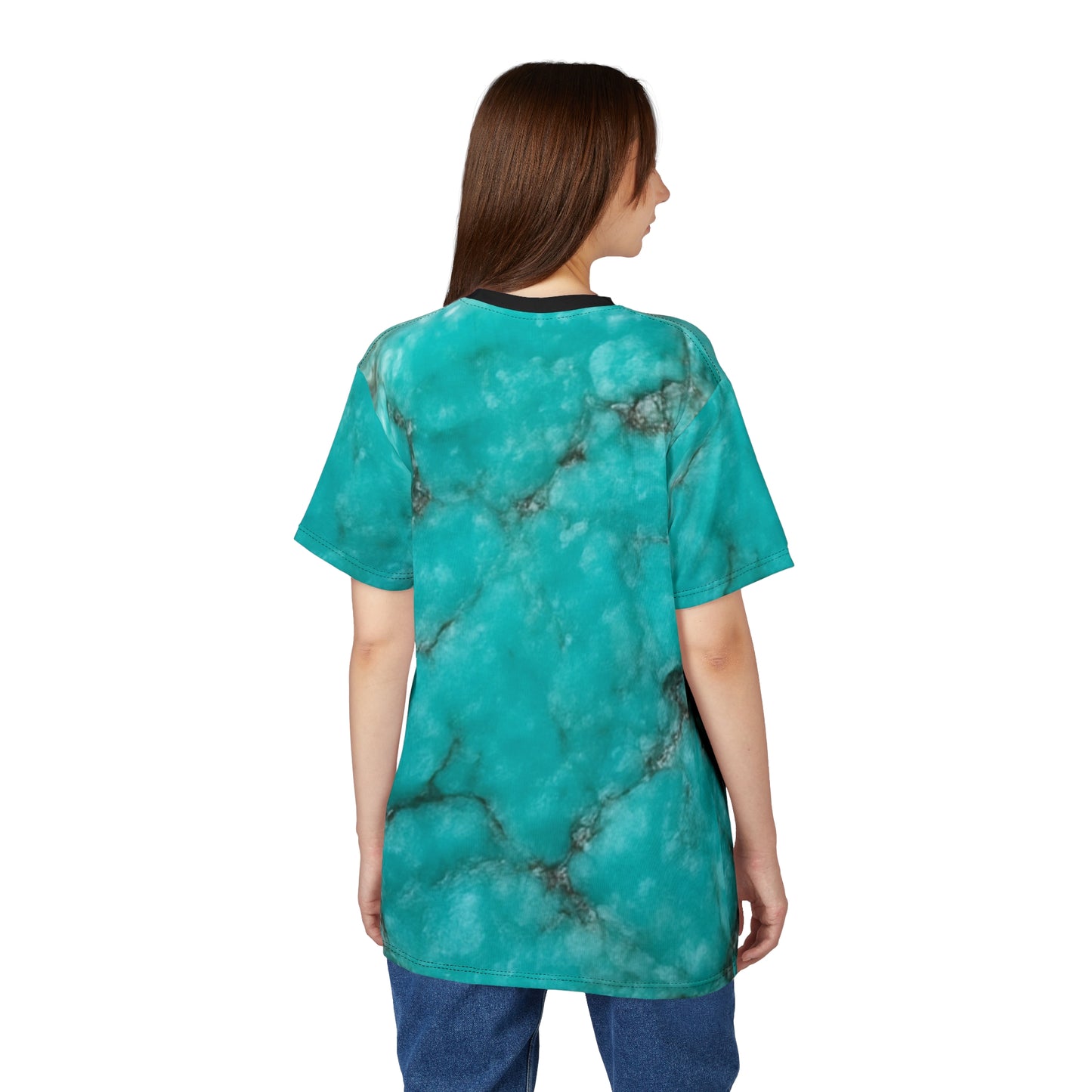 Tee Turquoise Graphic - Communication, Protection, Peace