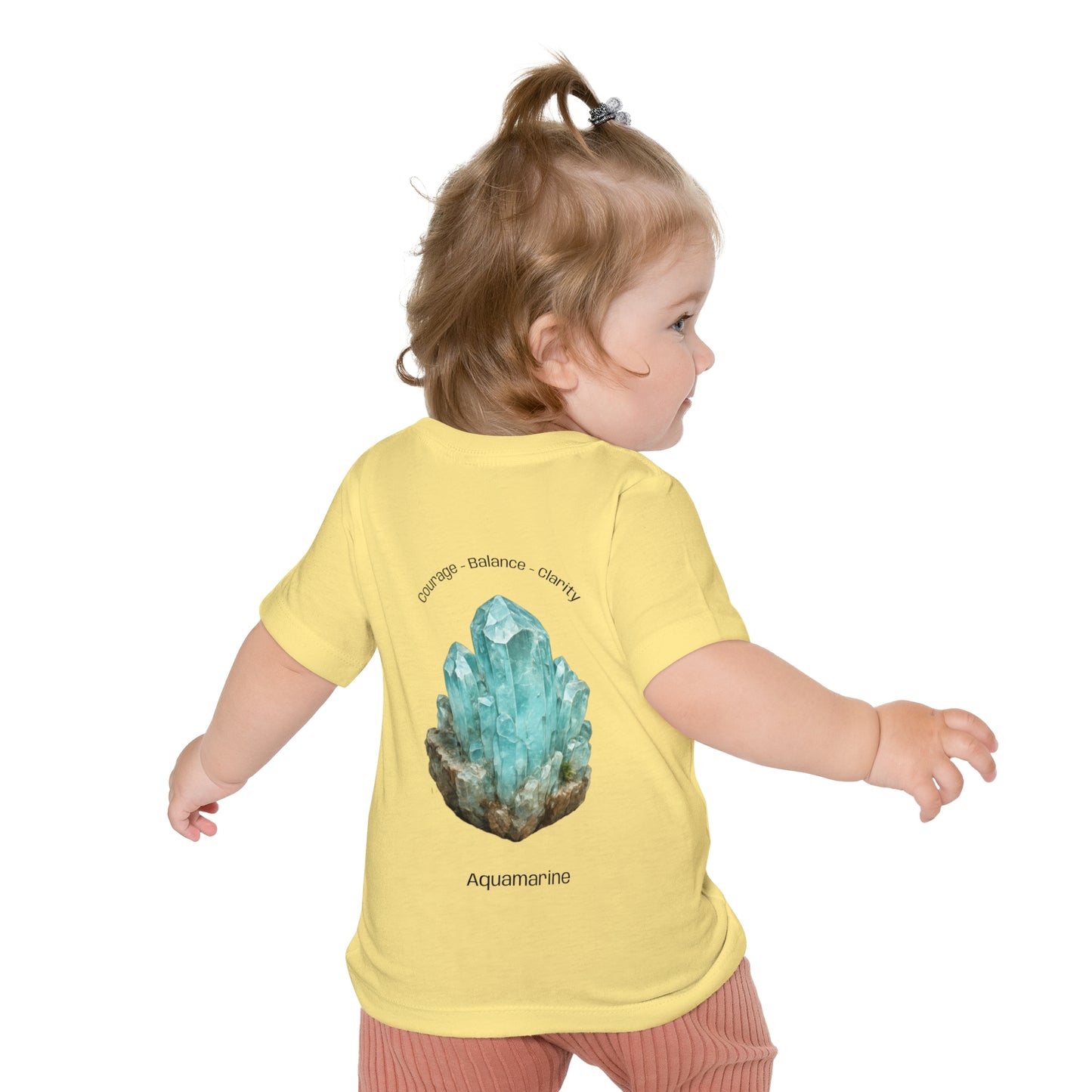 Baby March Birthstone Aquamarine Tee - Courage, Balance, Clarity
