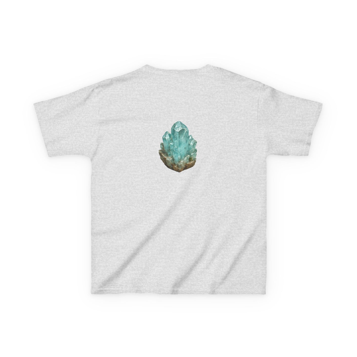 March Aquamarine Kids Heavy Tee — Courage, Balance, Clarity,